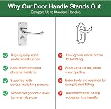 HANDLESTORE Victorian Scroll Chrome Bathroom Door Handles with Thumbturn Lock view 6