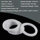 sourcing map PTFE Flat Washers 24mm OD 18mm ID 2mm Thick Gasket Flange 5pc view 3
