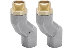 2Pcs 3/4 Inch NPT Fuel Hose Adapter, 360-Degree Rotating Connector for Nozzle and Transfer Pump, Versatile Fuel Transfer Swiv