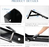 Quanerba Pack of 2 Folding Shelf Brackets 16in Heavy Duty Outdoor 80 kg view 6