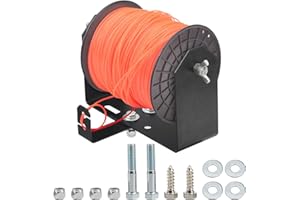 ZHIXING Heavy Duty Stainless Steel Weed Wacker Trimmer Line Holder W/Mounting Hardware, Adjustable Width (4.5"-8.6") Bracket, Supports 3 & 5 Pound Spools for Landscape Trailer Organization Accessories, Black