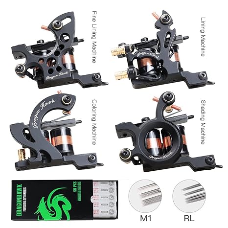 Dragonhawk Tattoo 4 Standard Tunings Tattoo Machines Fine Lining Shading Machine Lining Machine Coloring Machine MK-1EUYMX