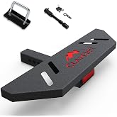 CLAMBER Tow Hitch Step for 2&lsquo;&rsquo; Receiver | Textured anti-slip carbon steel step, U-bolt stabilizer and lock included, rear bumper access for trucks, SUVs, and vans