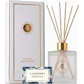 Aroma Loft Frosted Reed Diffusers for Home |Premium Fragrance Diffuser | Frosted Diffuser Sticks in Oil Set with Cashmere Vanilla Scent |Smell Good Stuff | Long-Lasting Oil for Bathroom &amp;Office 5 oz