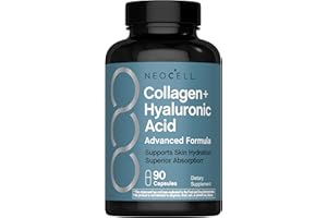 NeoCell Collagen Peptides Capsules | 90 Count | Plus Hyaluronic Acid | Skin Hydration | Superior Absorption | Advanced Grass Fed Formula Supplement | for Women and Men