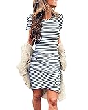 BTFBM Women's 2025 Summer Casual Beach Dresses Crew