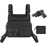 JECOLOS Tactical Chest Bag for Men Lightweight Outdoor Sport Vest Large Capacity Chest Pack, Water Resistant Vest, Practical Tool Bag (Tactical Chest Bag)