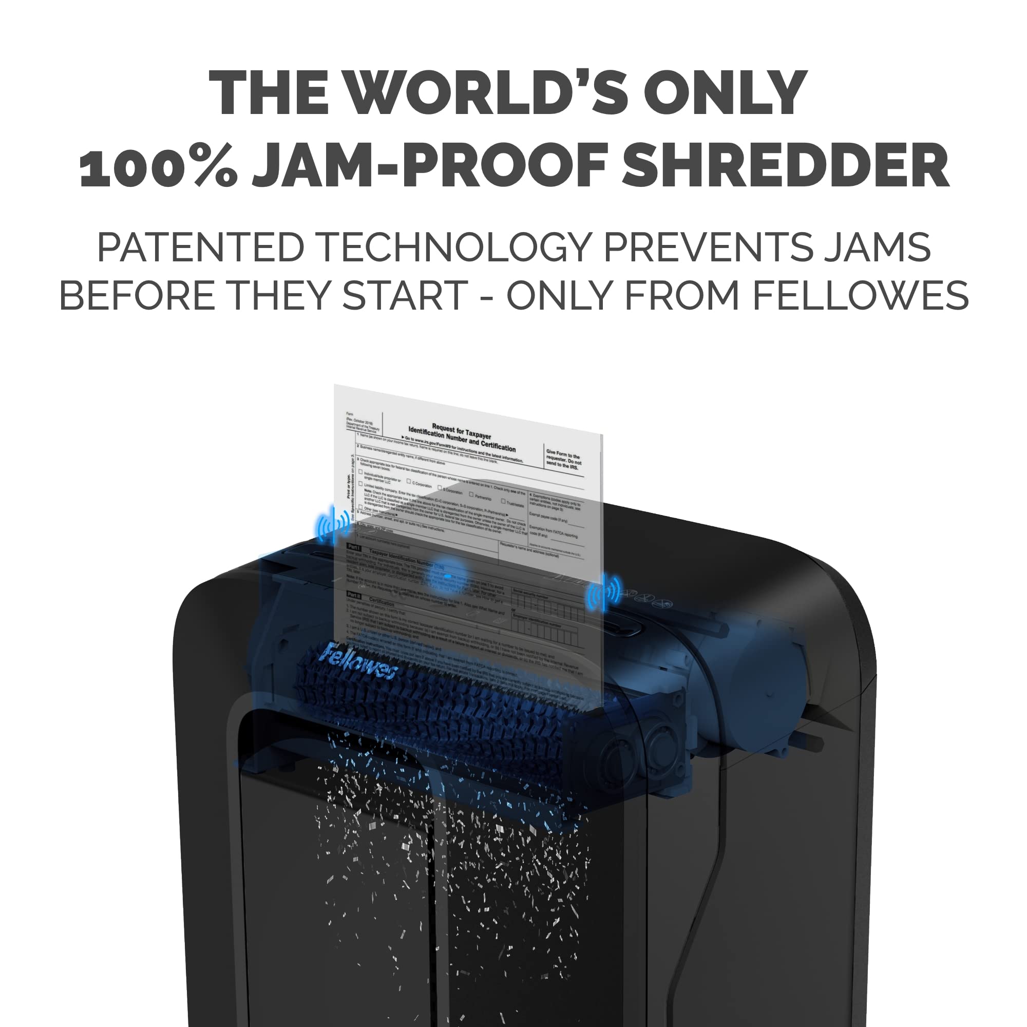 Fellowes LX10C 12 Sheet P-4 Cross-Cut, Heavy Duty Paper Office Shredder, 100% Jam Proof