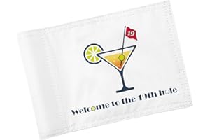 KINGTOP 19th Hole Golf Flag for Backyard Practice Putting Green, PGA Junior Standards, Double Sides 420D Nylon with Tube Insert, 6x8 Inch