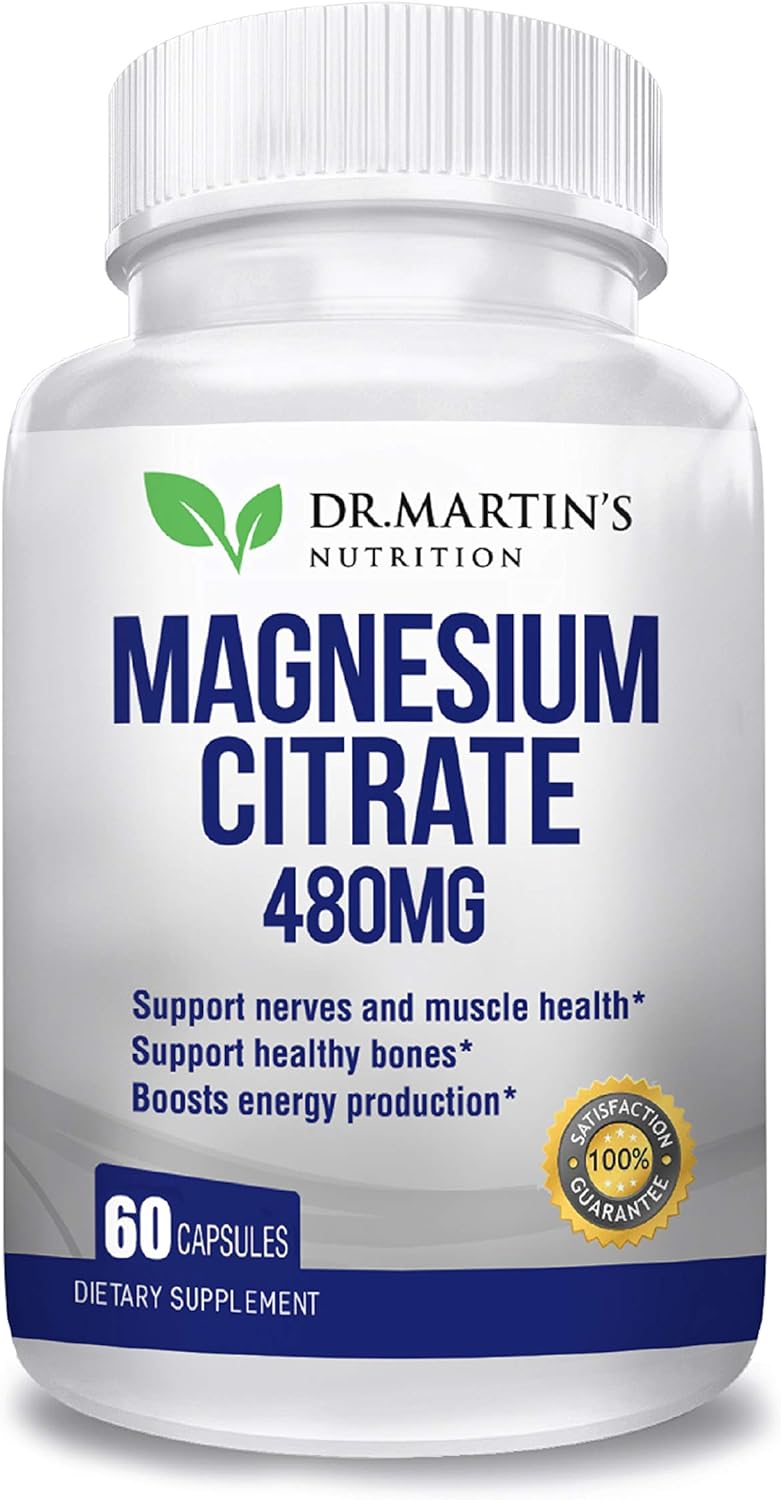 Premium Magnesium Citrate 480mg Easy Absorbable High