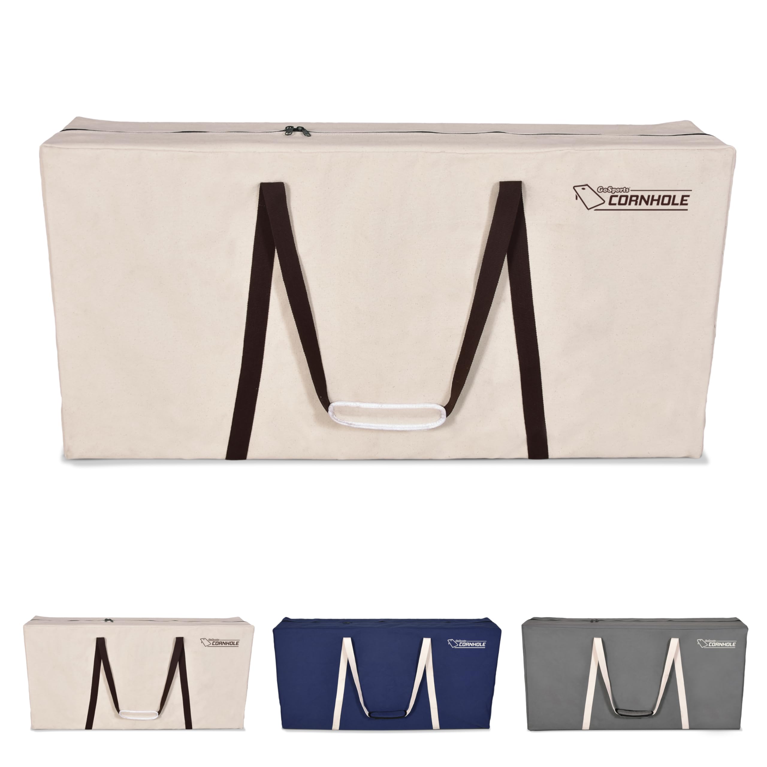 GoSports PRO Grade Canvas Cornhole Case - 4 ft x 2 ft Regulation Size - Natural Canvas Color