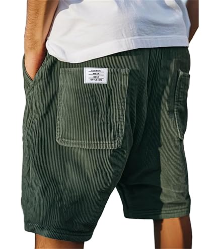 Men's Loose Shorts Summer Corduroy Casual Five-Point Pants Beach