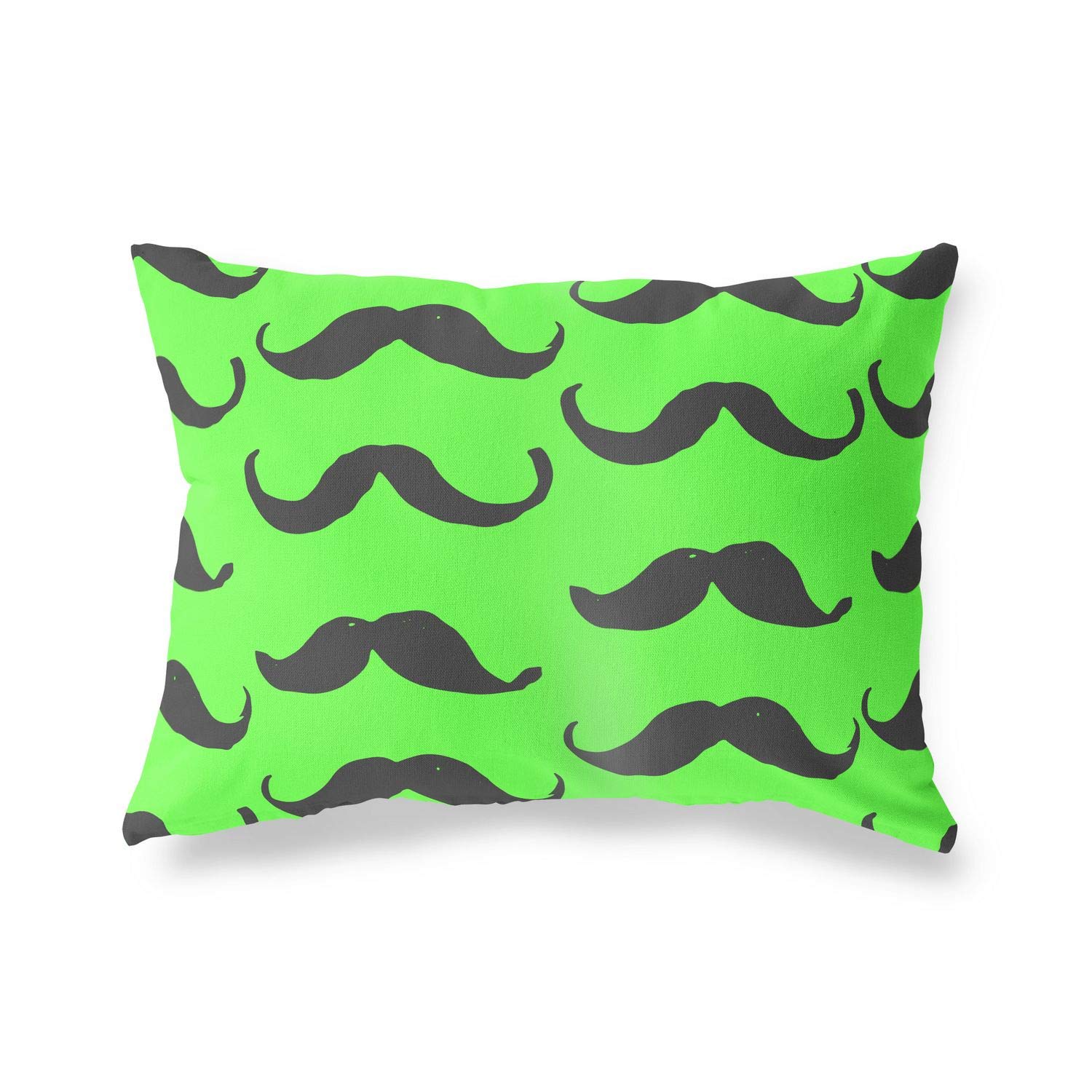 Bonamaison Decorative Cushion Cover Neon Green & Fume, Throw Pillow Covers, Home Decorative Pillowcases for Livingroom, Sofa, Bedroom, Size: 35x50 Cm - Designed and Manufactured in Turkey