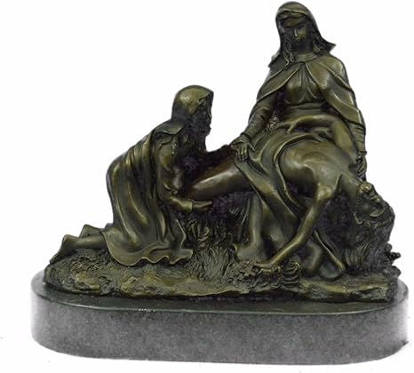 Amazon 聖母マリア 聖マグダラのマリア Euyrd 1046 インテリアグッズギフトでは キリスト イエスの手作りブロンズ彫刻像ザ 嘆き 置物 オブジェ オンライン通販