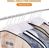 Dntorx 4 Pack Full Clear Garment Bags 50 x 24 x 10 Inch Side Zip view 6