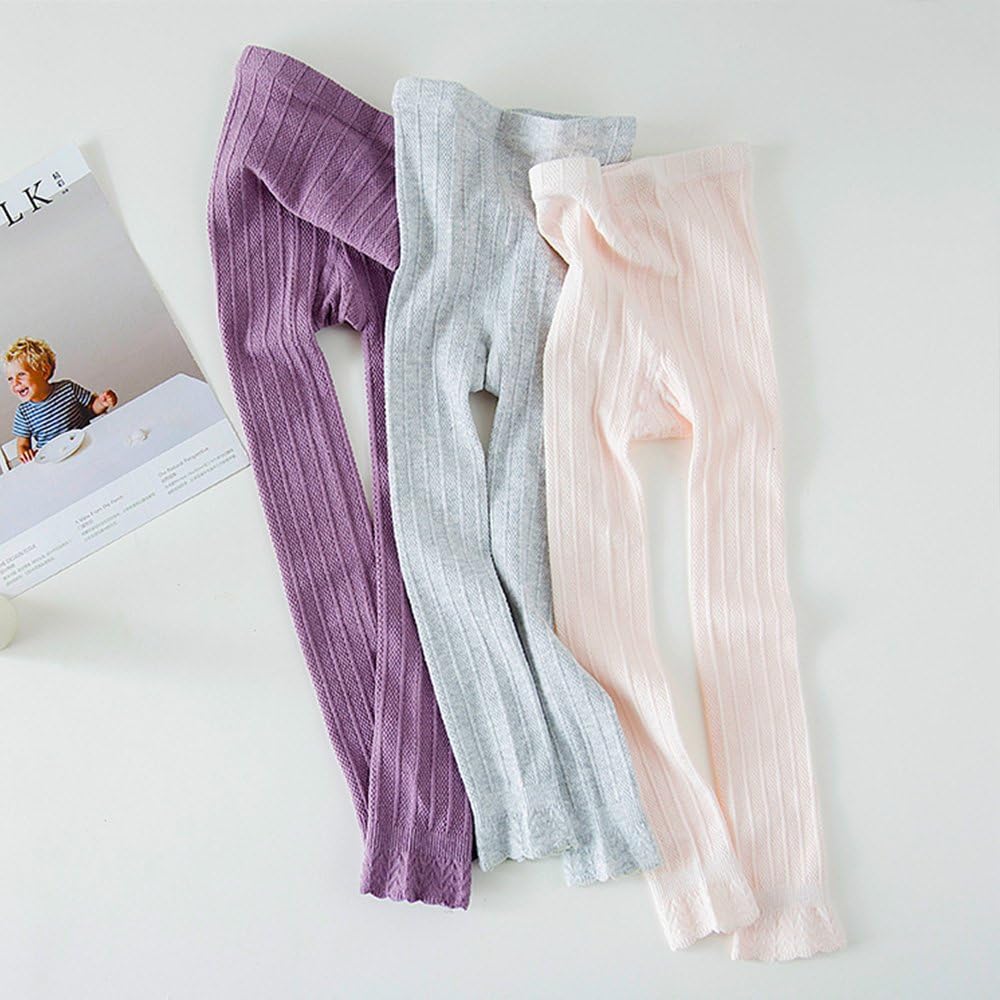BOOPH 4 Pack Girls Legging Tight Flared Lace Footless Knitted Stocking Pant 1-9T: Clothing