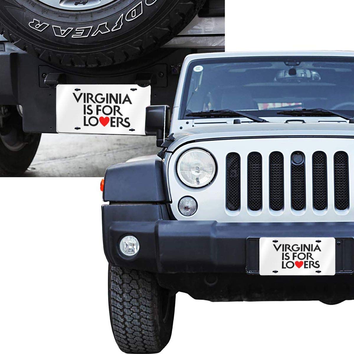Virginia is for Lovers 6 X 12 inch mchmcgm Car Tag Etichetta Auto License Plate Personalized Aluminum License Plate Front License Plate