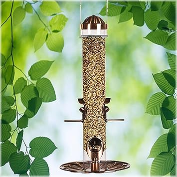 Perky Pet Copper 2 In 1 Feeder Bird Friendly Tray To Catch Seeds