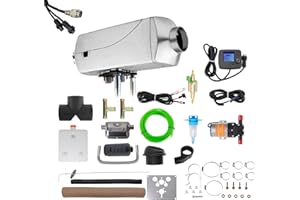 ZBJING 8KW Diesel Heater 12V for RV Water Tank Heating & Engine Preheating | Truck Cabin Heating System with Aviation Plug, Aluminum Alloy Housing & LCD Switch Control