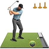 Golfpar Golf Hitting Mat with Ball Tray, 5x4 / 6x4 ft, 26mm / 31mm Thick, Pro & Elite Turf with Swing Path Line, Premium Golf Practice Mat for Indoor & Outdoor Swing, Chipping, Training