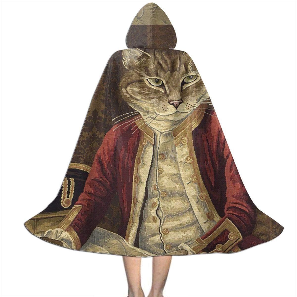 Dressed Cats Jacquard Cloak Length Popular Hooded Cloak