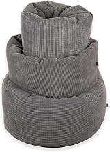 Gilda Giant Classic Grey Corduroy Beanbag Arrives Pre-Filled UK Designed view 7
