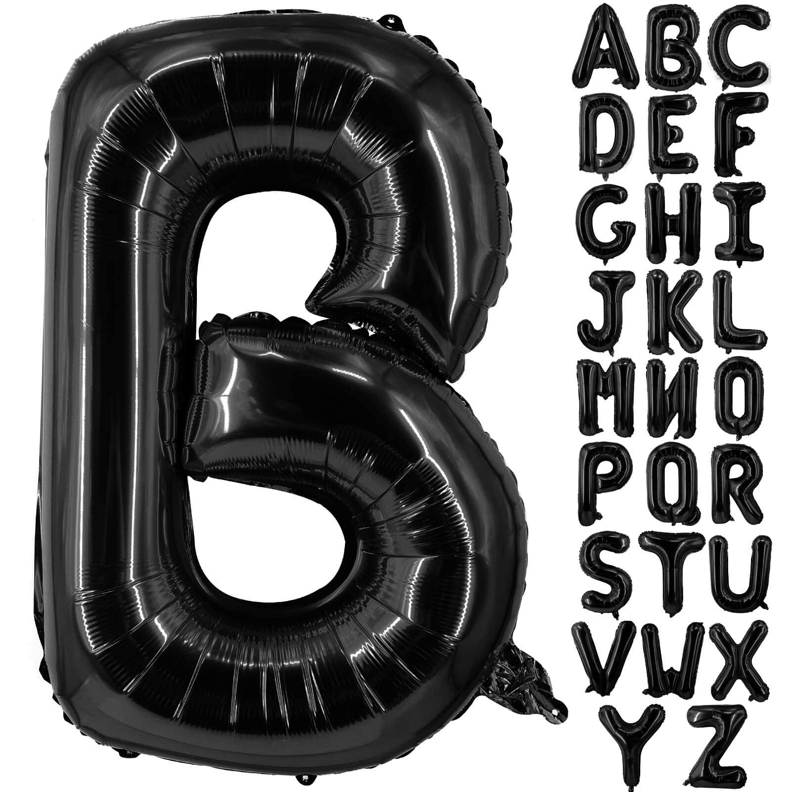 Lovoir 40 Inch Large Black Letter B Balloons Big Size Jumbo Mylar Foil Helium Balloon for Birthday Party Celebration Decorations Alphabet Black B