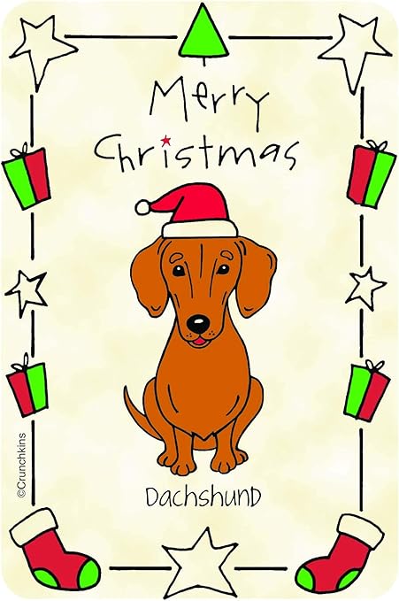 merry christmas dachshund