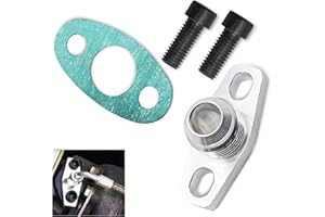 Zehiony FT07-AN10 Turbo Oil Return Drain Flange Adapter, Alloy High Hardness Rust-proof Flange Adapter Kit, Universal for Mos