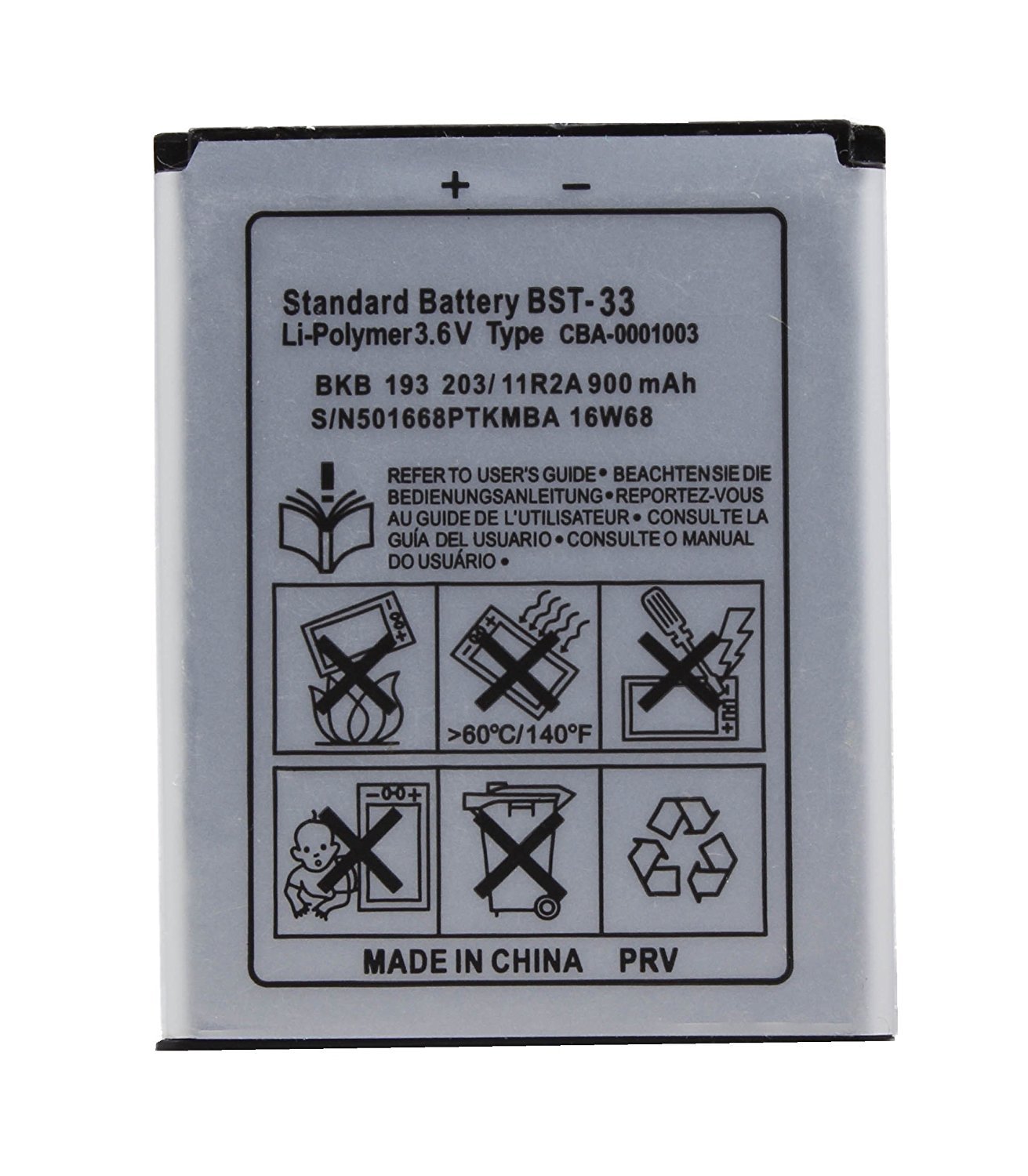 900 Mah Lithium Ion Battery for Sony Ericsson BST 33 C901 C903 C702 G900  K530 K550i K630 K530i: Amazon.in: Electronics