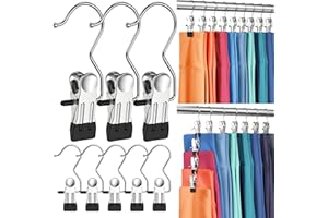DOIOWN 30 Pack Pants Hangers with Clip,Legging Organizer for Closet Hanging, Space Saving Yoga Pants Hangers Clip Hangers Closet Organization,Closet Organizers and Storage for Jeans,Shorts,Skirts,Hats