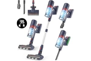 Besswin Cordless Vacuum Cleaner, 36Kpa Stick Vacuum Cleaner with Upgraded Cyclone System, 2-Mode Floor Head, 60 mins Detachable Battery for Carpet Hardwood Floor Dog Hair