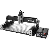 AnoleX CNC Router Machine RX6040 with 1.5KW Air Cooled Spindle, All-Metal XYZ Axis Dual Steel Linear Guides &amp; 1204 Ball Screws for Metal Aluminum Brass Wood Acrylic PCB