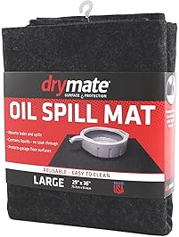 Drymate OSM2936C Large 29" x 36" Spill Premium Absorbent Mat &ndash; Reusable &ndash; Oil Pad Contains Liquids, Protects Garage Floor Surface