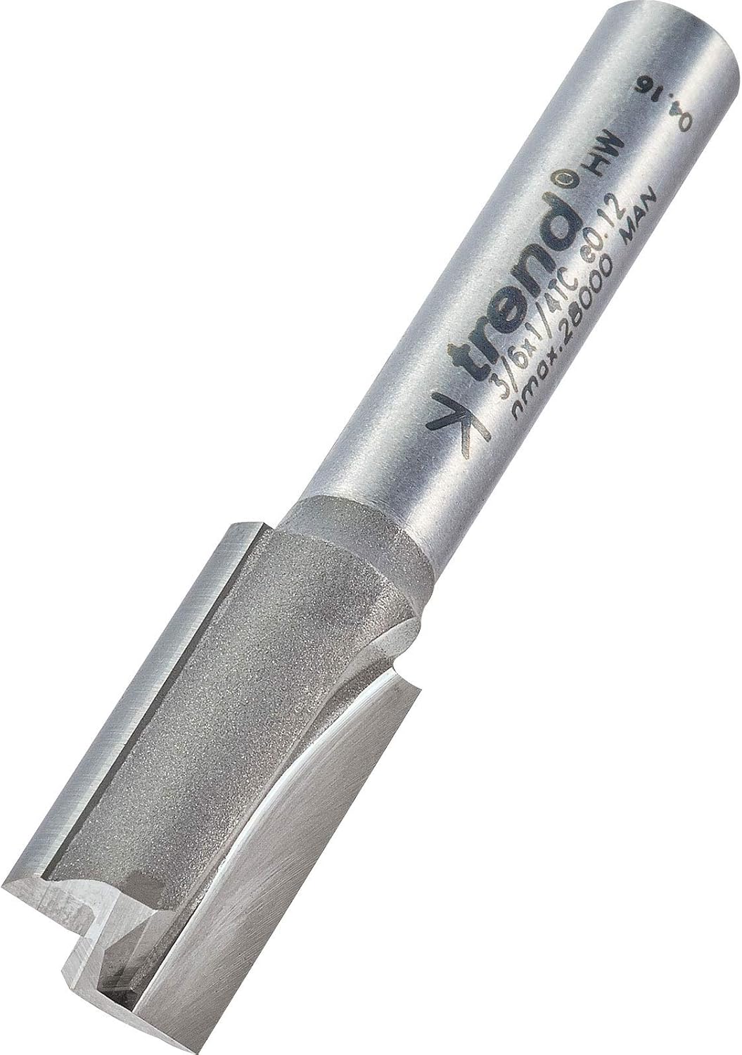 Trend Professional Straight Two Flute Router Cutter, 1/4 Inch Shank, 10mm Cut Diameter, 19mm Cut Length