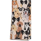 Hxlac Funny Dog Kitchen Towels, Dog Gifts for Dogs Lovers, Dogs Mom Gifts, Hand Towels for Bathroom, Dish Towels for Kitchen, Bathroom Kitchen Decor, 16x24 Inches