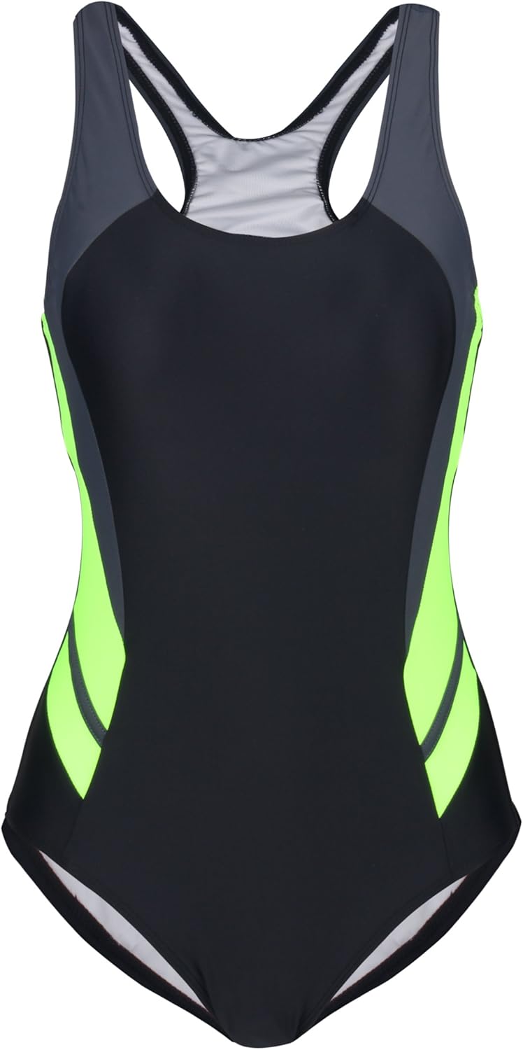 Uhnice Women's One Piece Swimsuits Racing Training Sports Athletic Swimwear: Clothing