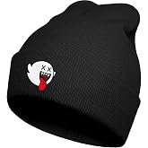 Nueasrs Funny Ghost Beanie Hats for Men and Women, Goth Cool Winter Skull Knit Hat Gift