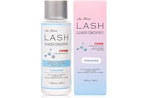 AuReve Lash Shampoo Concentrate 30ml Lash Cleanser Concentrate Add Hyaluronic Acid Oil-Free Lash Extension Shampoo Perfect for Salon，Unscented