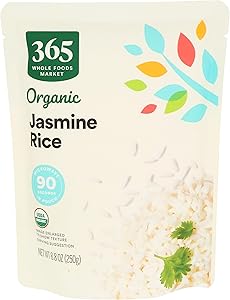 365 by Whole Foods Market, Organic Jasmine Rice, 90-Second Microwave in Pouch, 9 Ounce
