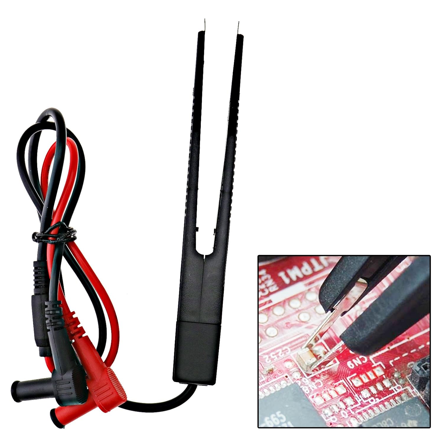 SMD Testing Tweezers Probe Test Pen Inductor Components Tweezers Clip