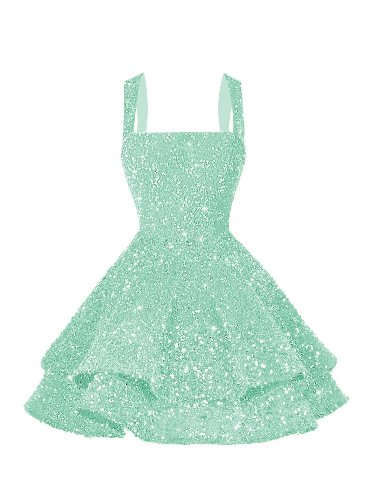 vintys Sparkly Short Prom Dresses for Teens