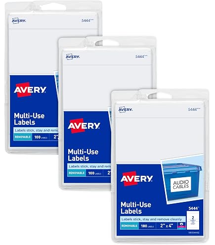 Amazon.com : Avery 05444 Removable Multi-Use Labels, 2-Inch x 4