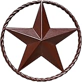 Barn Star – Rustic Vintage Western Texas Metal Stars Outdoor Wall Decor for Country Homes Farmhouse (12")