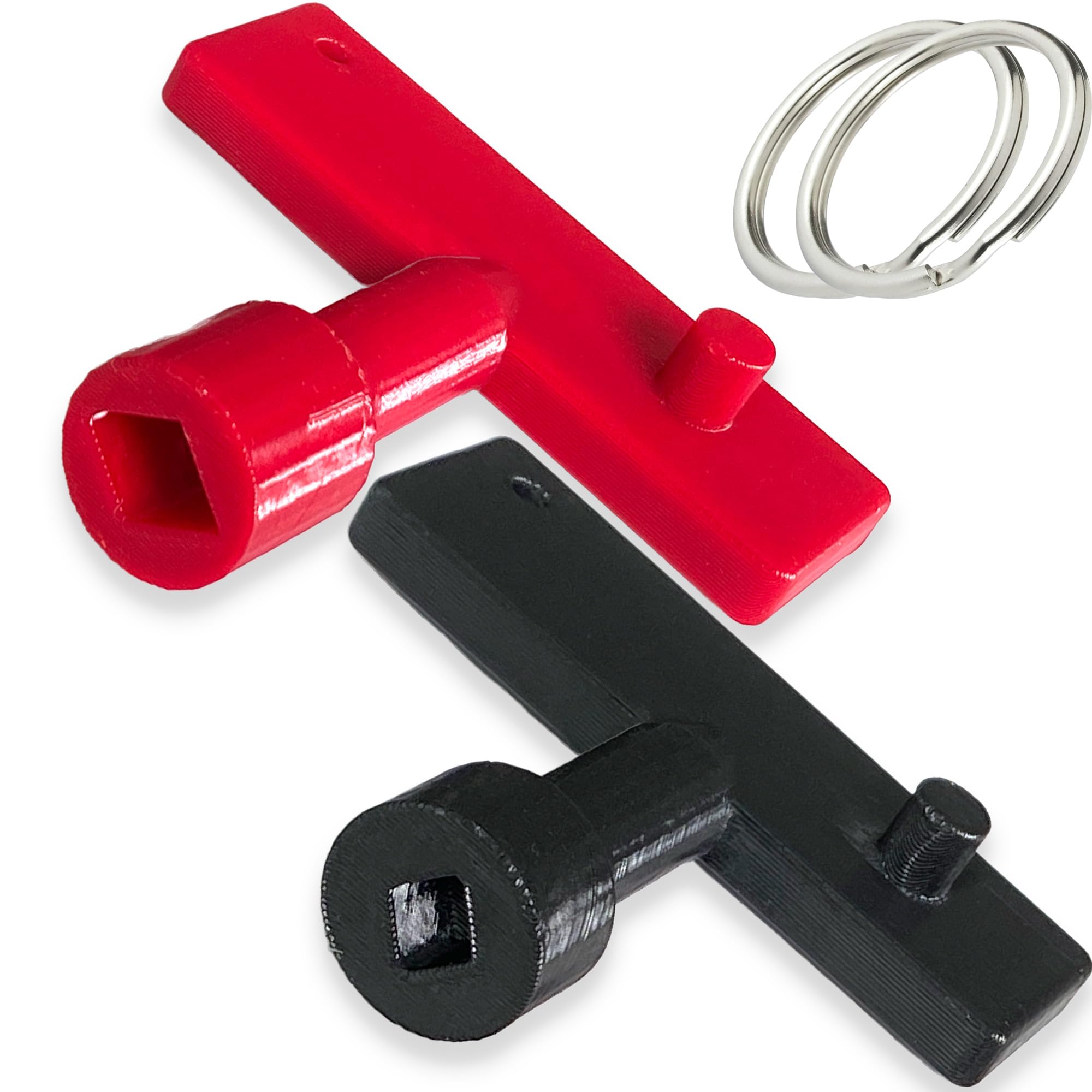 Photo 1 of badogrio T-Handle Water Valve Key Compatible with Viega Vanguard Manabloc Minibloc New & Older Style Red Black Key Set (2PACK)