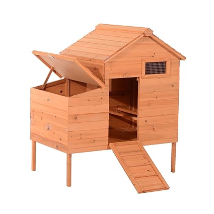 Pawhut Outdoor Raised Leg Hen House Chicken Coop