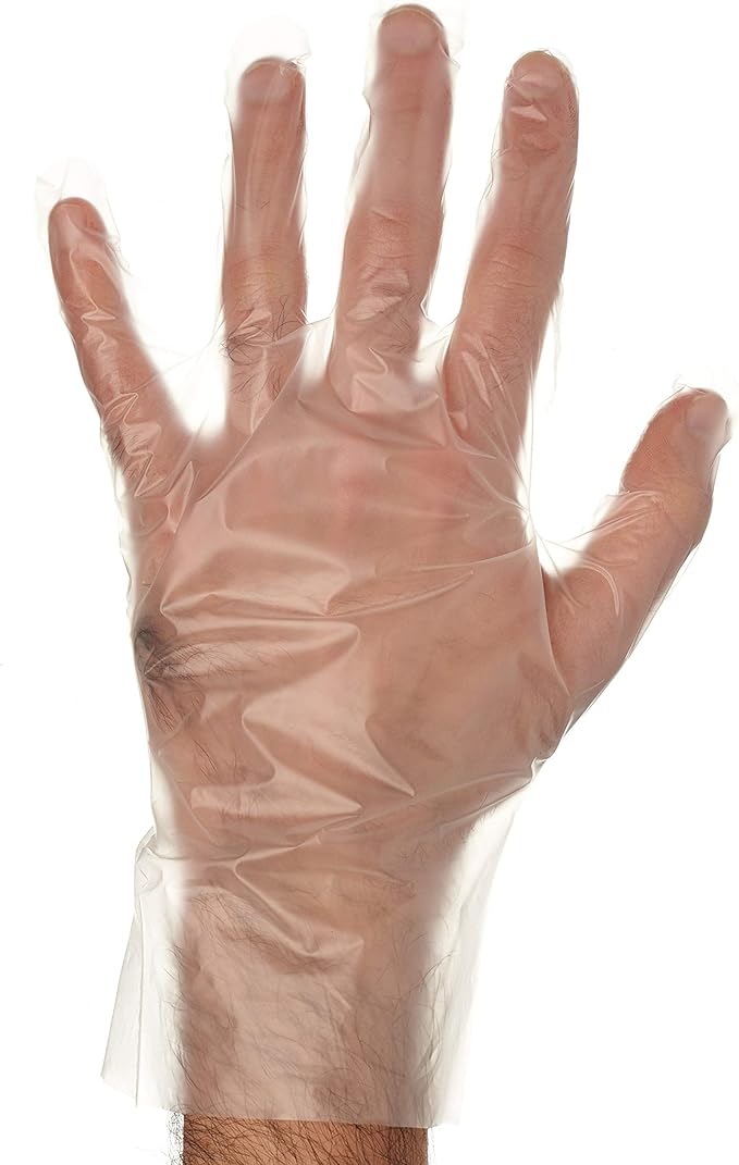 Disposable Food Preparation Poly Gloves 1500 Count One Size Fits All BPA FREE Food Grade PE
