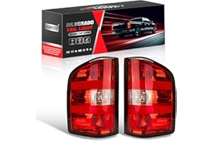 FOMIUZY Tail Lights Fit Chevy Silverado 1500 2007 2008 2009 2010 2011 2012 2013 Chevrolet 2500 3500 HD 2500HD 3500HD Rear Brake Taillight Assembly Back Lamp Lens Cover Left Driver Right Passenger Side