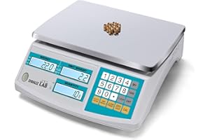 DBHJZLAB Industrial Counting Scale 30kg/66lb x 0.1g Digital Inventory Counting Scale High Precision Electronic Gram Scale with Battery DC/AC Power for Parts Jewelry Coins (g/kg/lb/oz)