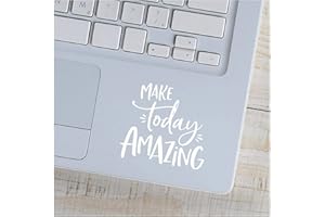 WALL SAYINGS VINYL LETTERING Make Today Amazing Motivational Vinyl Lettering Wall Decal Sticker (3.5" H x 3.8" L, White)